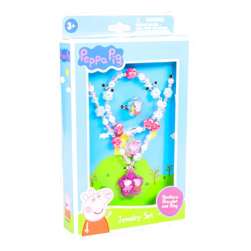 LUV HER Girls Jewelry Set - Dress Up 3 Piece Toy Jewelry Box Set with Bead Necklace, Bracelet, and Ring - Play Accessories - Ages 3+