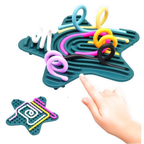 TYigao Sensory Activity Board,Sensory Fidget Toys,Toys for Kids 4 5 6 7 8 9 3+ Years Old, Silent Fidget Board for Kids,Kids 3+ Activities for Travel, Fidget Toys,ADHD Toys (Green)