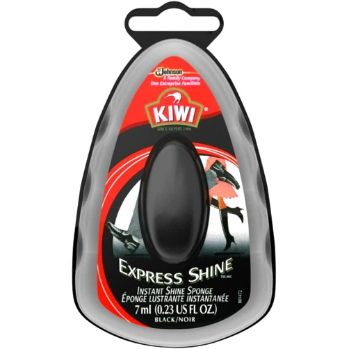 Kiwi Express Shine Black Sponge, 0.2 US fl. oz. (Pack of 3)
