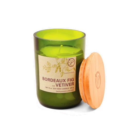 Paddywax Eco Collection Scented Soy Wax Jar Candle, 8-Ounce, Bordeaux Fig & Vetiver