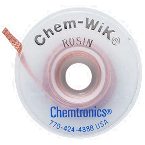Chemtronics 5-50L Chem-Wik Desoldering Braid, .050 inch, 50ft -2 pack