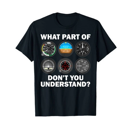 Best Pilot Gift Pilot Airplane Stuff & Accessories Funny Pilot Art Men Women Aviation Airline Pilot Instruments T-Shirt