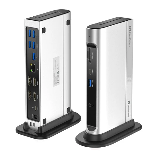 Cable Matters [Intel Certified] Cable Matters 40 Gbps 14-in-1 Thunderbolt Dock with Dual 4K 60Hz DisplayPort or HDMI, 100w Charging, Gigabit Ethernet, Compatible with USB 4 / Thunderbolt 4 for MacBook Pro, Dell