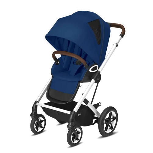Cybex Talos S Lux Stroller, AllTerrain Wheels, FrontFacing or ParentFacing Seat Positions, OneHand Fold, Multiposition Recline, Navy Blue