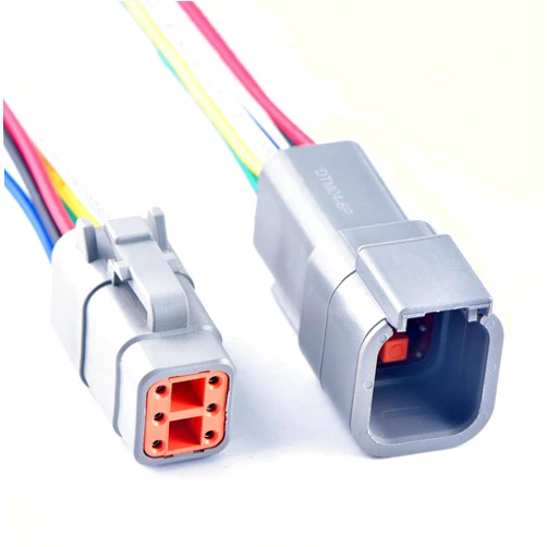 DECKBU 6 Pin Automotive Sealed Electric Plug Male Female Waterproof Connector Wire Harness DTM Series DTM06-6S DTM04-6P