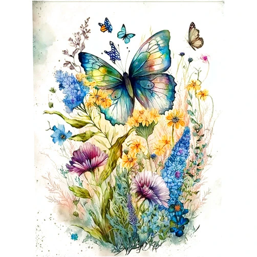 croshom Butterfly Diamond Art Kits for Adults-Round Full Drill 5D Butterfly Diamond Painting Kits for Adults Beginners Paint by Diamonds Pictures Gem Art Painting Kits DIY Crafts Kits 12x16inch