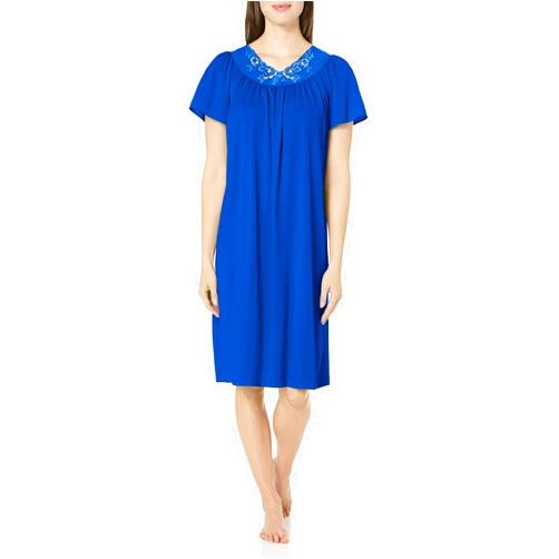 Shadowline Plus Size Women's Petals 40 Inch Short Flutter Sleeve Waltz Gown