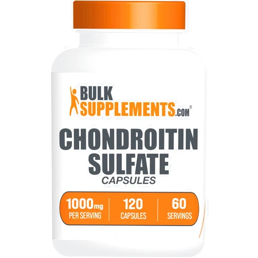 BulkSupplements.com Chondroitin Sulfate Capsules - Nutritional Supplement, Chondroitin Sulfate 1000 mg - Gluten Free, 2 Capsules per Serving, 120 Count (Pack of 1)