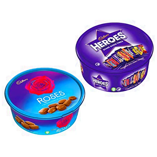 Yecna Cadbury Heroes And Roses Chocolate Tub 550G Combo Pack