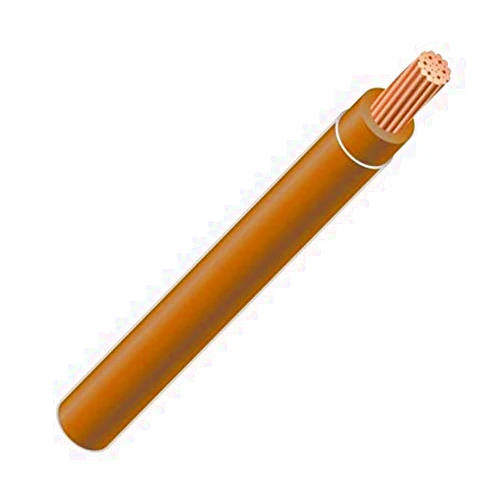 Stock Wire Wirenco 3 AWG 19-Stranded THHN Brown Copper Building Wire (50Ft Cut)