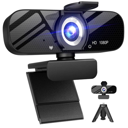 Tewiky 1080P Webcam with Microphone,Plug and Play USB Computer Camera for Conferencing, Laptop/PC,Zoom/Skype/Facetime/YouTube