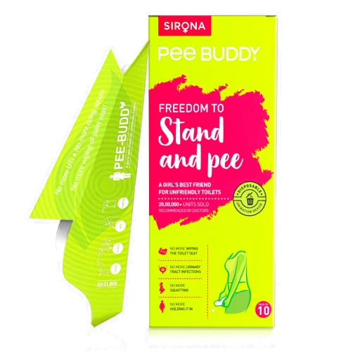 PEE BUDDY PeeBuddy 10 Funnels Portable Female Urination Device | Disposable Female Urinal Funnel | Travel, Camping, Hiking and Outdoor Activities | Discreet and Compact Stand and Pee Funnel for Women, Girls