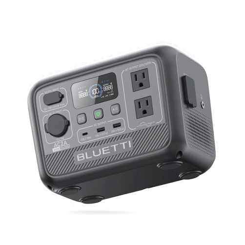 BLUETTI Portable Power Station AC2A, 204Wh LiFePO4 Battery Backup w/ 2 300W (600W Power Lifting) AC Outlets, Recharge from 0-80% in 45 Min., Solar Generator for Outdoor Camping (Solar Panel Optional)