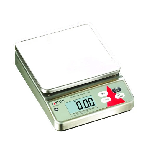 Taylor Precision Products (TAYGD) TE20SSW Waterproof Digital Portion Control Scale, Electronics, Glass, Rubber Silicone,