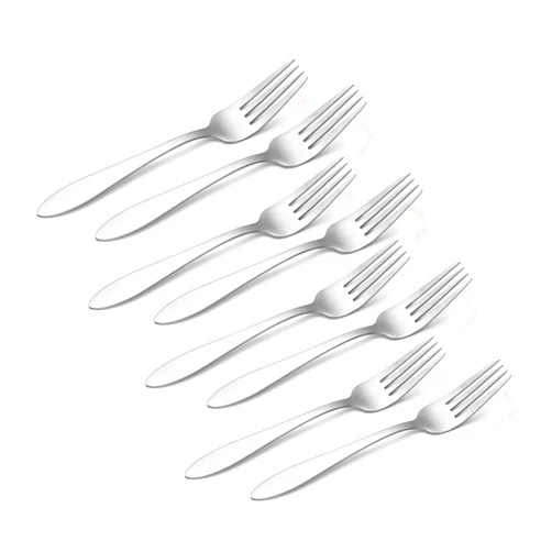 Oneida Taylor Everyday Flatware Dinner Forks, Set of 8, 18/0 Stainless Steel, Silverware Set, 1.5 x 3.75 x 8.6 inches
