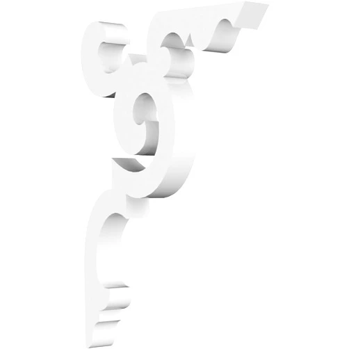 Ekena Millwork BKTP01X04X06BE Benson Architectural Grade PVC Brackets, 5/8