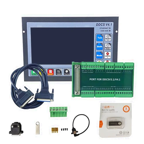 YunKia Newly Upgraded DDCSV4.1 Independent Motion Controller, Engraving Machine Offline Controller, Supports 3-axis/4-axis USB CNC Controller Interface (3AXIS)
