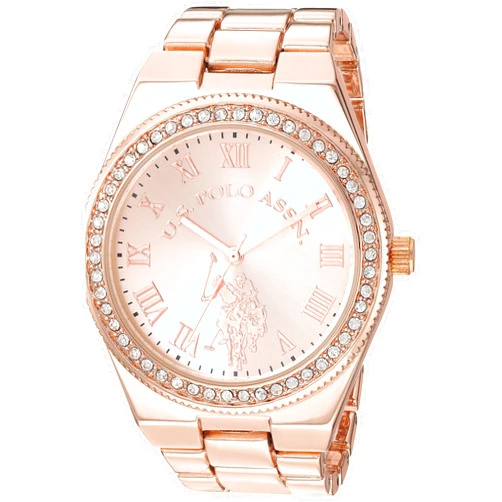 Accutime U.S. Polo Assn. Women's USC40225 Analog Display Analog Quartz Rose Gold Watch