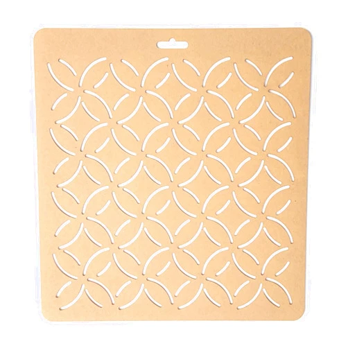 THEALESE Sashiko Stencil by Acrylic - Sashiko Embroidery Pattern - Quilting Stencil | Petals