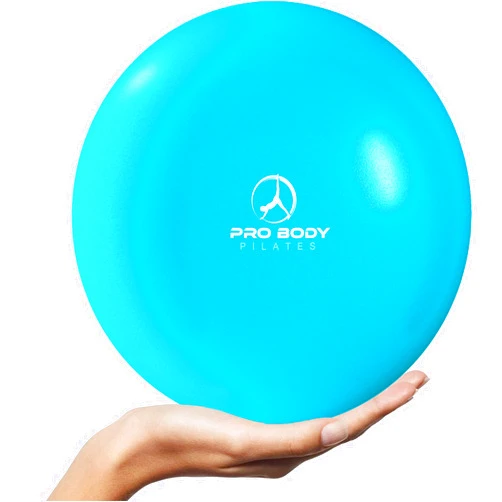 ProBody Pilates Ball Small Yoga Ball, 9 Inch Exercise Ball with Exercise Guide, Fresh Colors Mini Soft Therapy Ball Stability Ball, Excercise Workout Ball, Core Ball for Barre and Balance