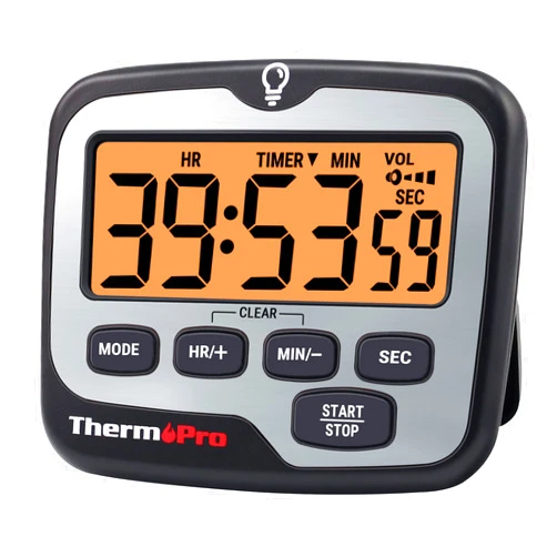ThermoPro TM01 Kitchen Timers for Cooking with Count Up Countdown Timer, Digital Timer for Kids Students with Touch Backlight, Study Timers for Classroom Teacher Supplies
