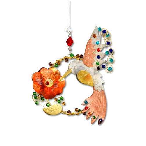 Pilgrim Imports Ruby Hummingbird Ornament - Ethically Made