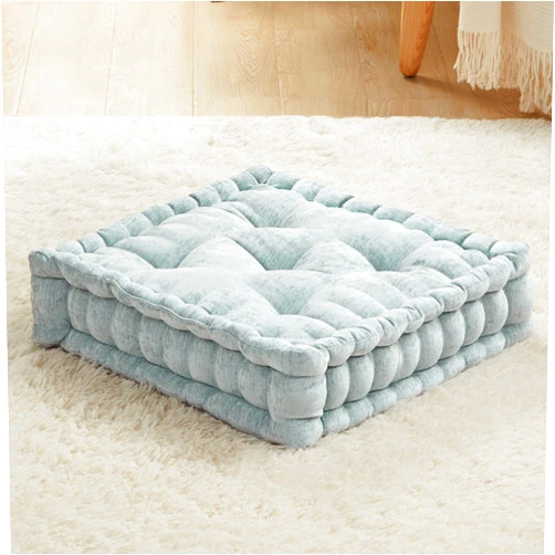 Codi INNA Meditation Floor Pillow, Large Pillows Seating for Adults, Tufted Thick Chenille Cushion for Yoga Living Room Sitting (Inna Turquoise)