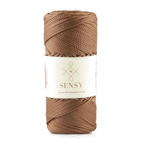 S SENSY Sensy Premium 1.5mm 164 Yards Polyester Rope 100% Polypropylene Cord Macrame Cord 1.5mm Crochet Bag Cord Macrame Rope Crochet Thread Gift for Knitter (Mink)