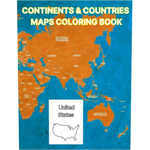 Malmyl Bumtol Continents & Countries Maps Coloring Book: Discover Continents & Countries - A Captivating Coloring Journey!