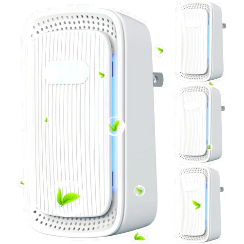 Futurotechltd Air Ionizers (4 Pack）- Plug In Negative Ion Air Purifiers - Quiet Air Freshener for Home, Bedroom, Office, Basement - Portable Air Purifier Odor, Smoke, Dust, Pet Smell - Mini Air Cleaner White