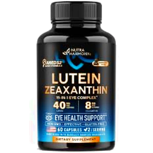 NUTRAHARMONY Lutein Supplement - Eye Health & Vision Support - Made in USA - 60 Capsules