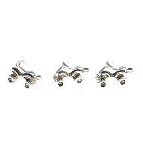 Generic 5 Dirt Bike ATV 3D Quad Silver Tone Charms Jewelry Making Supply DIY Crafts