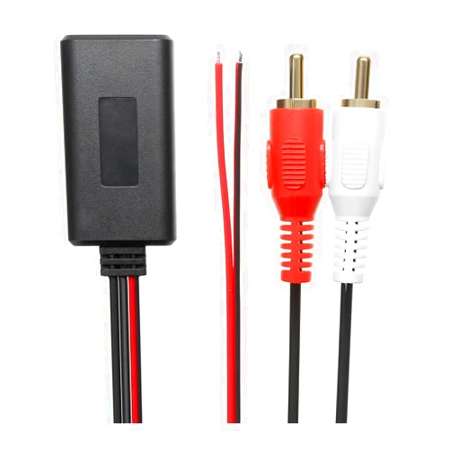 AUCELI Car Universal Wireless Bluetooth Cable Adapter 2 RCA Aux Audio, Car Radio Connector Input car Bluetooth Carb, 12V Stereo Wireless Play for Fiesta Fusion Module Music Auto Universal Fit