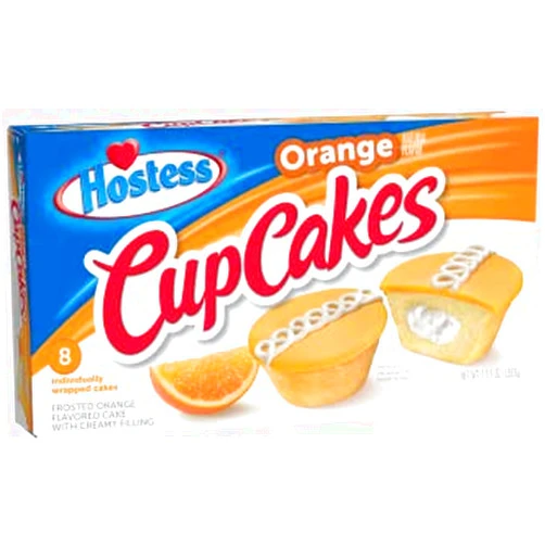 Hostess Orange Cupcakes 8 Count Pack of 2