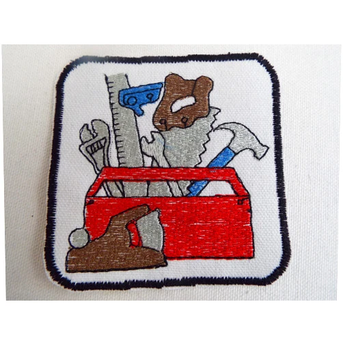 Generic Carpenter Toolbox Embroidery Iron-on Patch