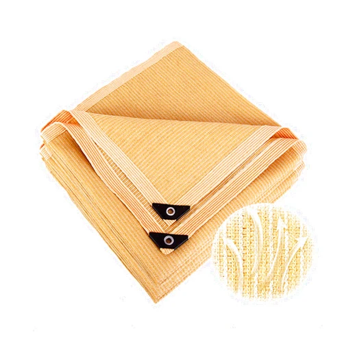 TCKJ LBRG Greenhouse Shade Netting with Rope, Grommets, Beige Shade Cloth,UV Protection Sun Shade Fabric, Greenhouse Shade sail,Sun Shading net,Beige-1x5m(3.3 * 16.4ft)