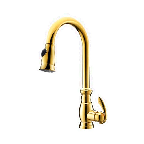 YQBDCKEDU Faucet, 100% Brass Modern Kitchen Sink Mixer Tap Brushed Nickel Pull Down Kitchen Water Faucet/Nickel