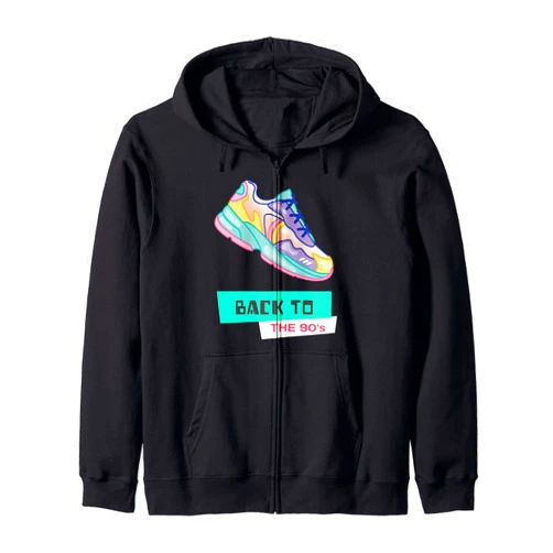 80er 90er Jahre Party Outfit Kostüm Verkleidung Trainers 80s 90s 80s 90s theme vintage retro party Zip Hoodie