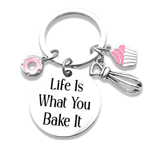 Zguhsadl Baking Gift Chef Baker Gifts Christmas Gifts For Baker Baking Lover Keychain Gift Cupcake Keychain Cooking For Pie Culinary Students Cute Baking Thanksgiving Kitchen Presents