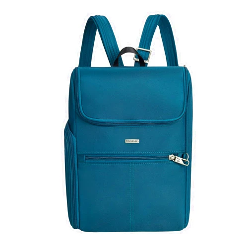 Travelon Anti-Theft Classic Small Convertible Backpack, Peacock, 8.5 x 12 x 3