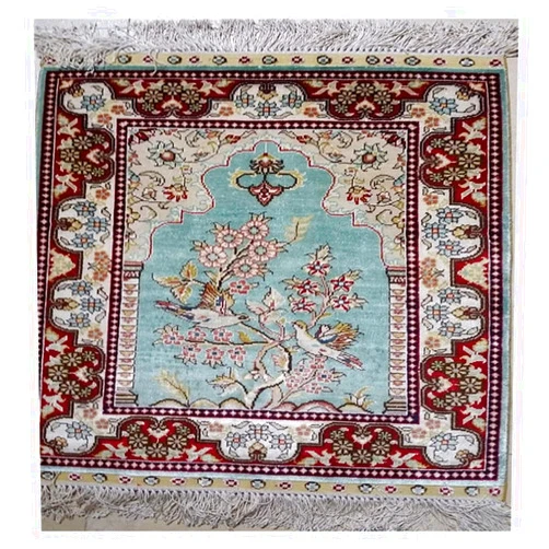 YAMEILEGEND YAMEI LEGEND 46x61cm miniature carpet, medium carpet, silk tapestry, 100% hand knotted art study tapestry