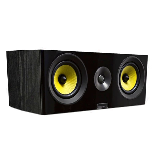 Fluance Signature HiFi 2-Way Center Channel Speaker for Enhanced Dialogue and Vocals in Home Theater Surround Sound Systems - Black Ash (HFC)