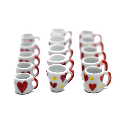 Hengulus 15 Mix Falling in Love Coffee Mug Tea Cup Dollhouse Miniatures Food Kitchen by 1 Shop for You No19
