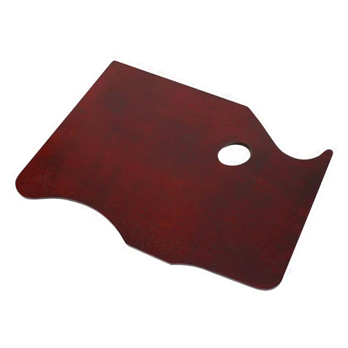 KIILOMP Rectangular Square Paint Palette 16 * 12 inch Ergonomic Walnut Wooden Palette for Oil Watercolor Painting Art Artist Palette -A