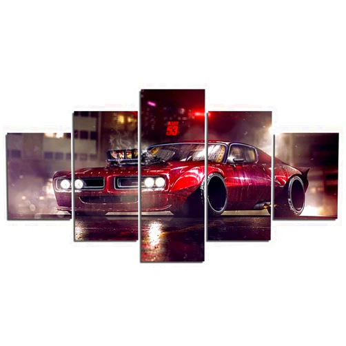 Generic Sports Car Poster American Muscle Sports Car Canvas Wall Art for Men Office Bedroom Living Room Decor Boy Gift (Unframed)