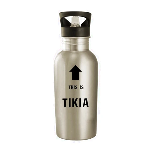 Molandra Products This Is Tikia - 20oz Stainless Steel Water Bottle, Silver