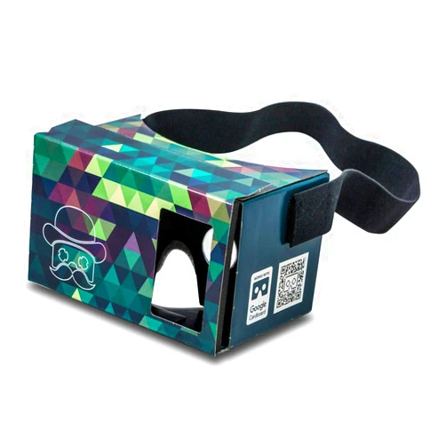 MR.CARDBOARD Google Cardboard POP! CARDBOARD + FREE head strap and cushion. for Android and iPhone. Fits every phone. Including lenses. 3D glasses VR glasses Virtual Reality Viewer VR goggles.