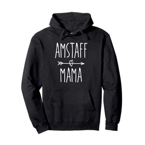 Love Amstaff Mom Gifts Amstaff Mama Cute American Staffordshire Terrier Mom Gift Pullover Hoodie