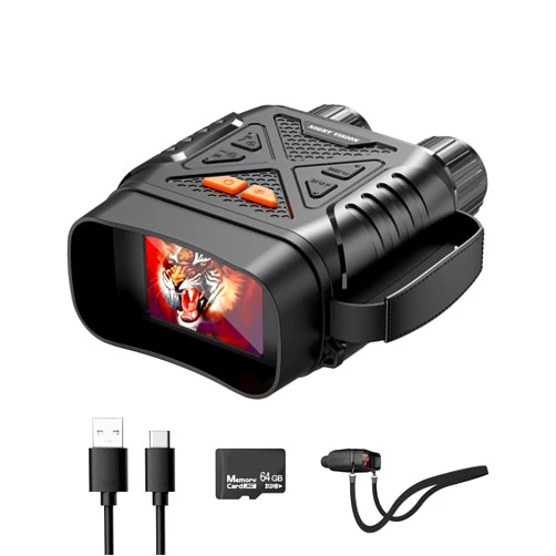 T TAKMLY Night Vision Goggles, 2624FT-10X Digital Zoom, 2.8'' HD Screen Infrared Binoculars with 64GB TF Card for Photos and Videos, for Adults Outdoor Camping and Wildlife Observation（Black）