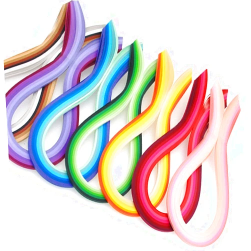 Easy PaperArt Quilling Paper Strip 5mm Gradient Rainbow Paper Quilling Strip Set for Beginner Paper Strip Ombre Length 21inch 840pc/Set